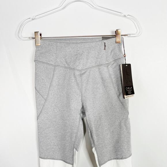 New Calia XS High Waist Filament 7/8 Leggings Alloy Heather Gray White Essential - Picture 3 of 14
